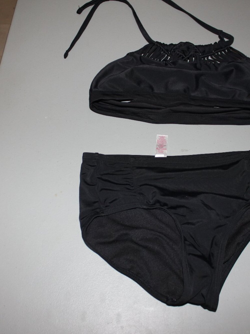 Black 2 Pcs Justice Bikini Swimsuit Size 10